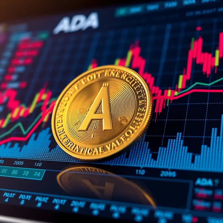 Graph showing ADA coin price fluctuations and market trends over time