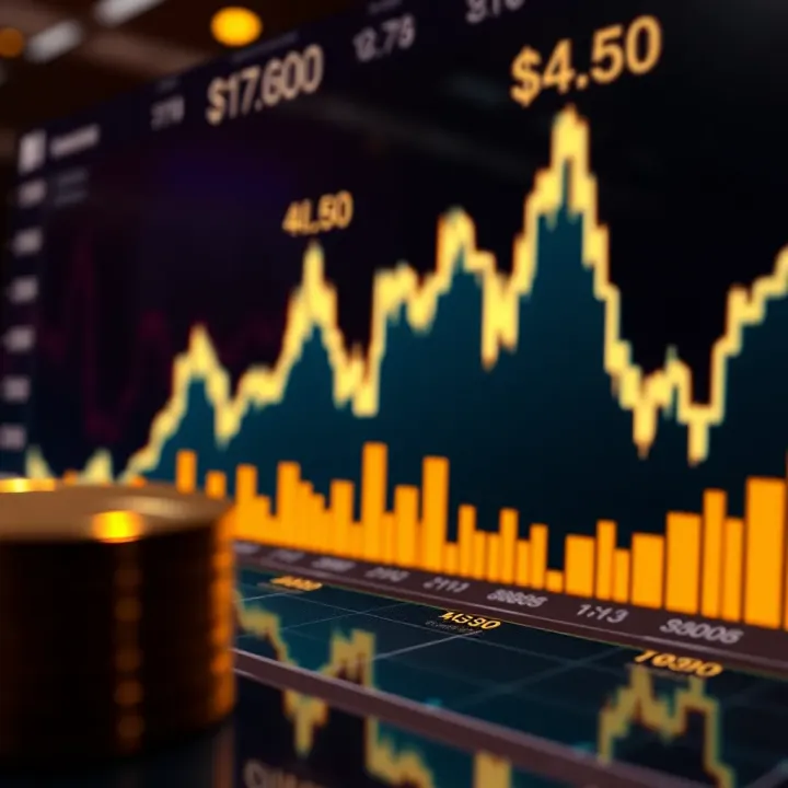 Graph showing fluctuations in Algo Coin price influenced by market trends and technology
