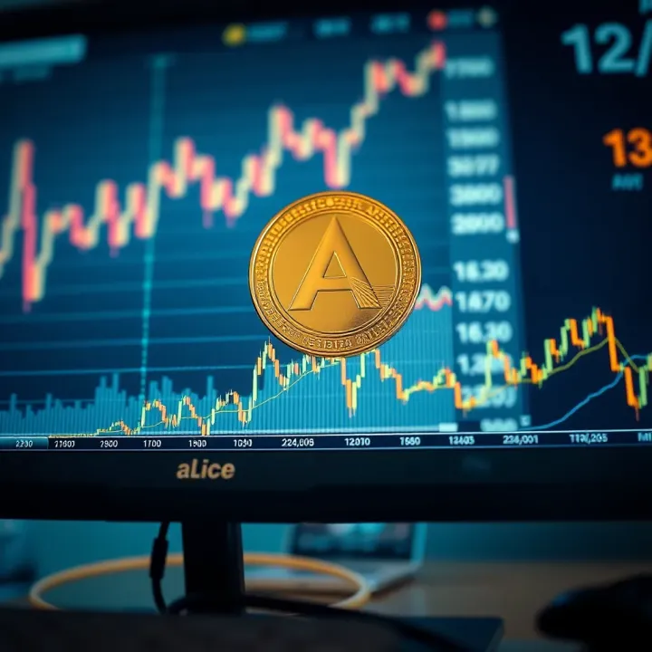 Graph showing upward and downward trends in cryptocurrency prices