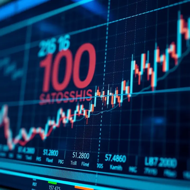 Graph showing cryptocurrency price fluctuations over time with 1000 satoshis highlighted