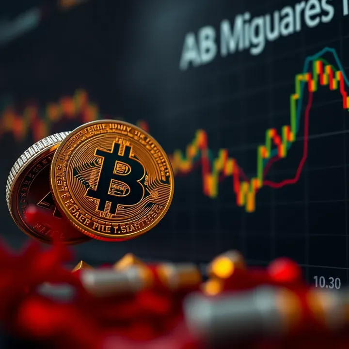 Line graph showing ARB coin price fluctuations with trend lines and key points highlighted