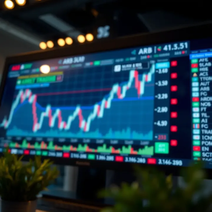 Market Influences and Risk Factors Impacting ARB Price Forecast Digital chart illustrating market influences and risk factors affecting ARB's future value