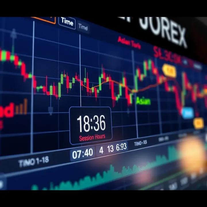 Forex trading chart showing Asian session hours with highlighted time zone relevant for Pakistan