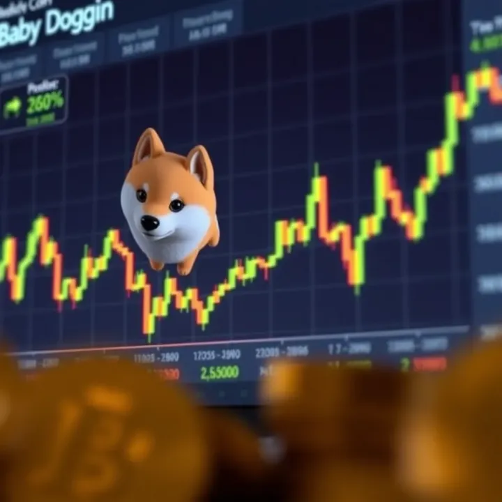 Graph showing the fluctuating price trends of Baby Doge Coin over time