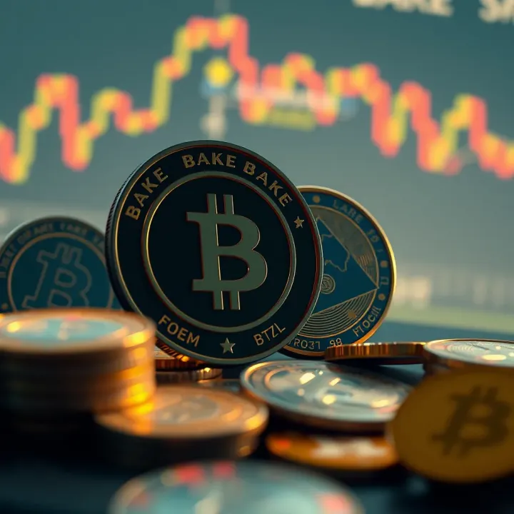 Comparison of Bake Coin with Other Cryptocurrencies Highlighting Market Risks and Opportunities Comparative chart displaying Bake Coin alongside other cryptocurrencies with risk and opportunity indicators