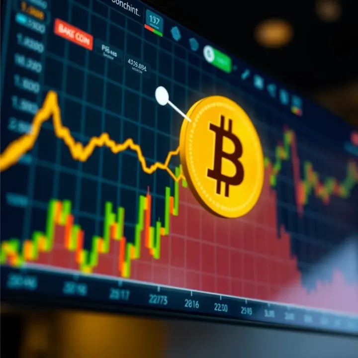 Graph showing upward and downward trends of Bake Coin in the cryptocurrency market