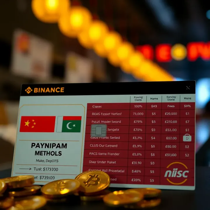 Illustration of payment methods available on Binance with focus on Pakistan-friendly options and associated fees