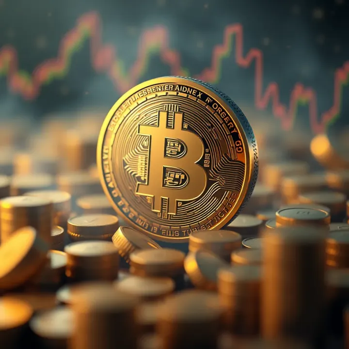 Abstract representation of crypto regulations and investor sentiment surrounding Bitcoin
