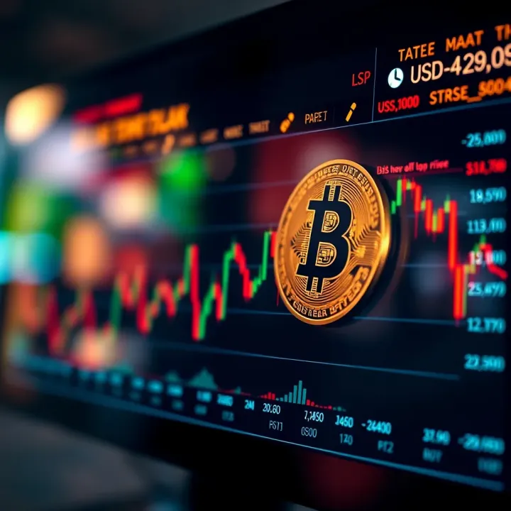Bitcoin to US Dollar Price Trends and Market Analysis Graph showing Bitcoin price fluctuations against US Dollar with highlighted trends and market analysis