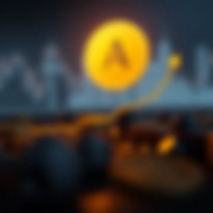 Graph showing the projected upward trend of Aave coin price over the next few years