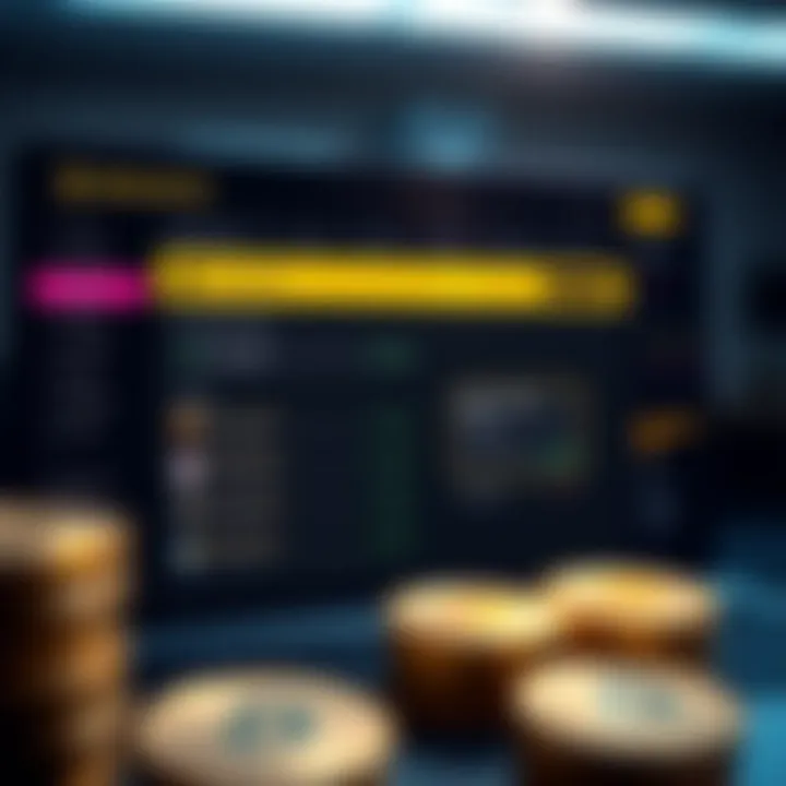 Diagram showing Binance platform interface with deposit options and minimum deposit highlighted