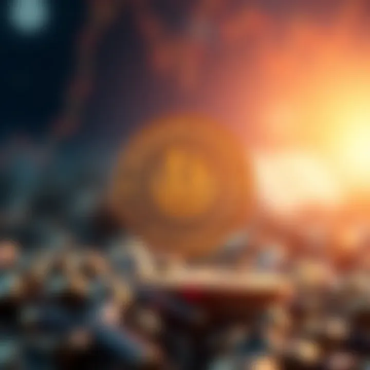 Conceptual illustration of blockchain technology supporting BitTorrent Coin