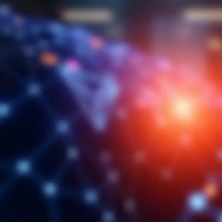 Blockchain Technology Powering Tron Network Conceptual digital network representing blockchain technology behind Tron