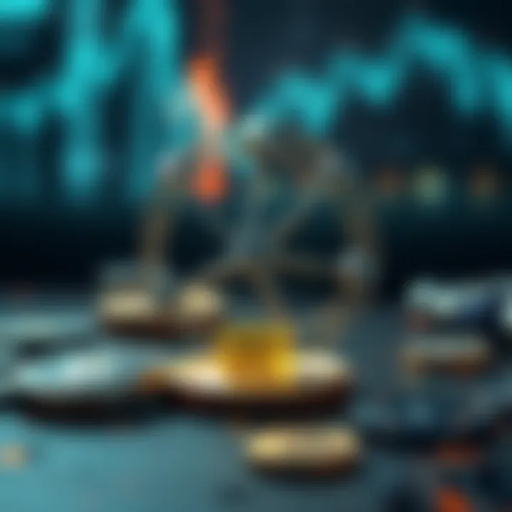 Visual representation of Cardano blockchain technology and its impact on cryptocurrency market