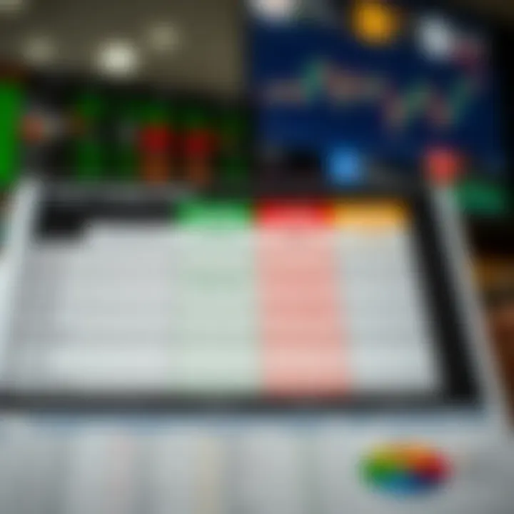 Comparison chart highlighting fees, security features, and user ratings of popular trading websites