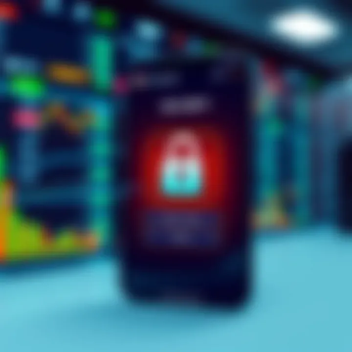 Trading Platform Security Features Highlighted Secure login interface of a trading platform emphasizing safety features