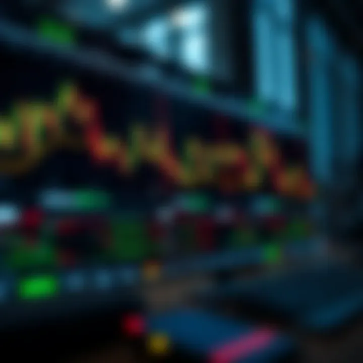 User interface of an online trading application showing stock charts and market data