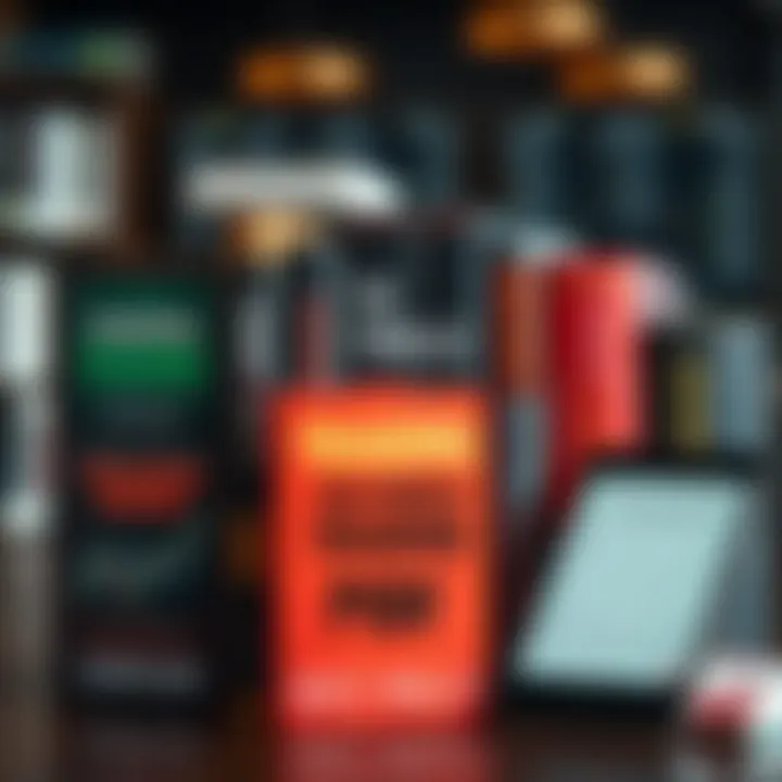 Collection of popular trading books displayed with digital devices for downloading PDFs