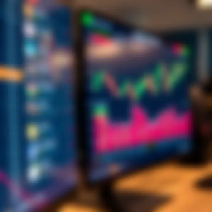 Interface of a modern trading platform showing various asset options and market charts