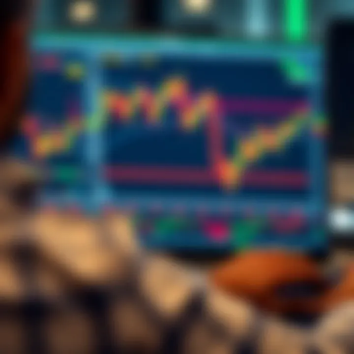Interactive Charting Tools on TradingView for Binary Options TradingView interface showcasing interactive charting tools and technical indicators for binary options trading