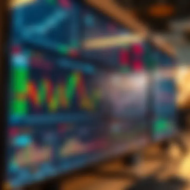 Graphical interface displaying various trading charts and market indicators