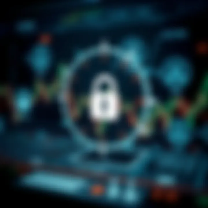 Secure digital platform showing data encryption and regulatory compliance icons