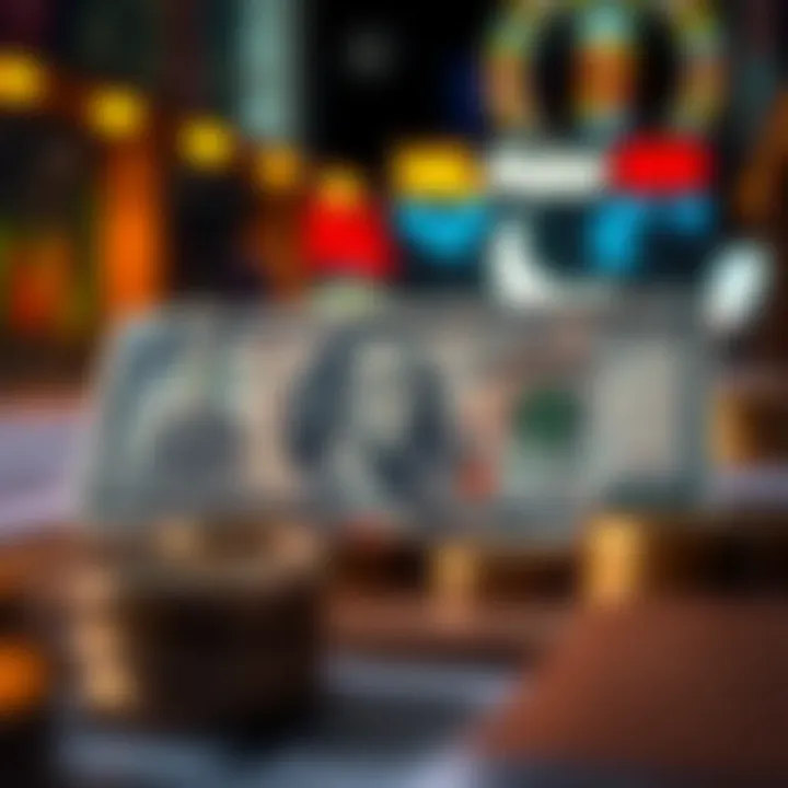 Visual representation of economic factors influencing currency value including government policies and global market conditions