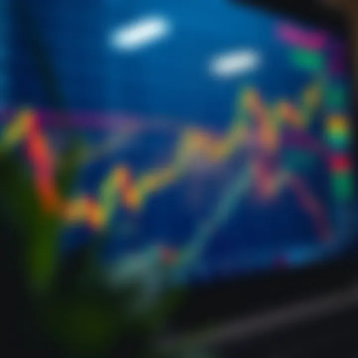 Analysis of Trading Indicators on Quotex Platform Graph displaying upward trending lines and trading indicators on a digital screen