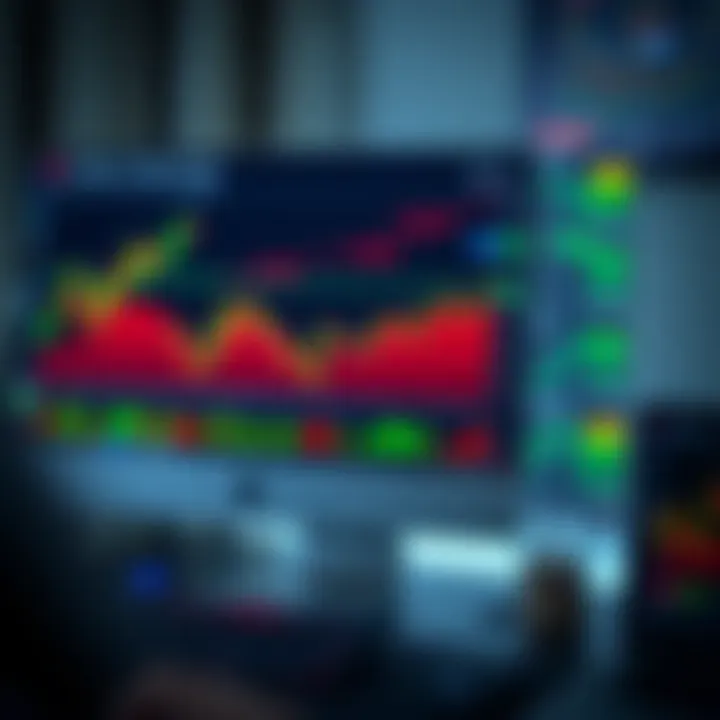 Illustration of key trading tools including charts, indicators, and financial news on a computer screen