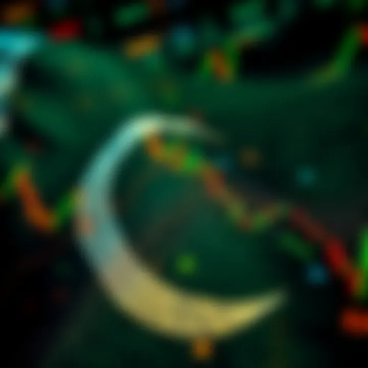 Pakistani flag overlayed with digital forex trading charts symbolizing online trading regulations in Pakistan