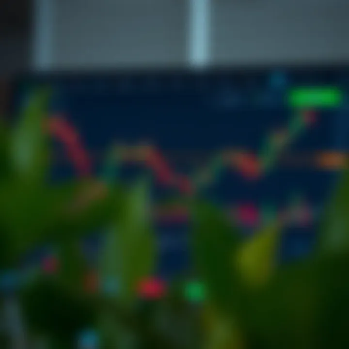 Illustration of trading chart with indicators and options on Expert Option platform interface