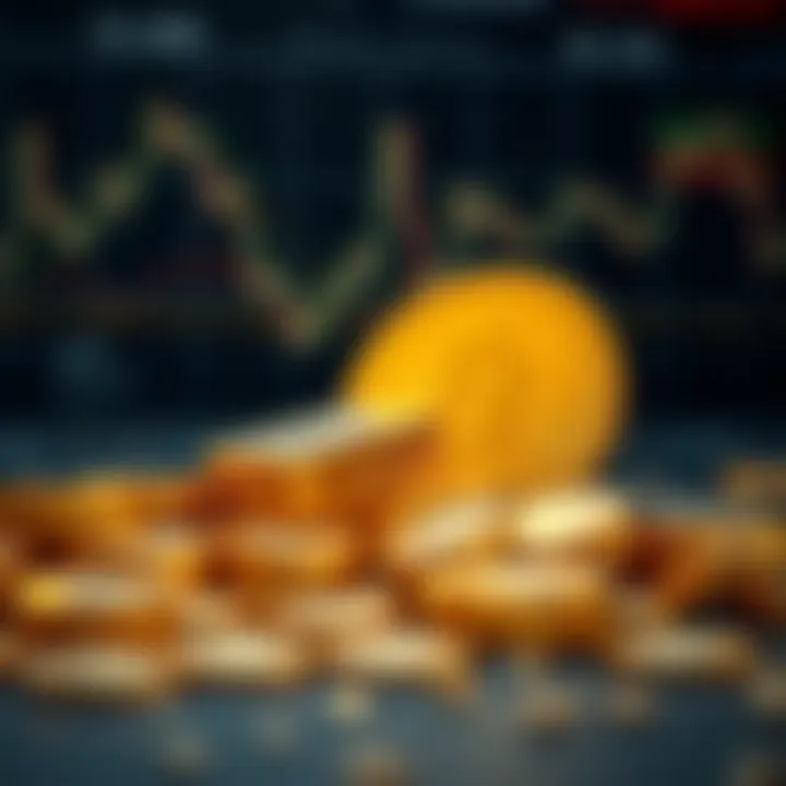 Illustration of factors affecting gold valuation including market dynamics and global economic indicators