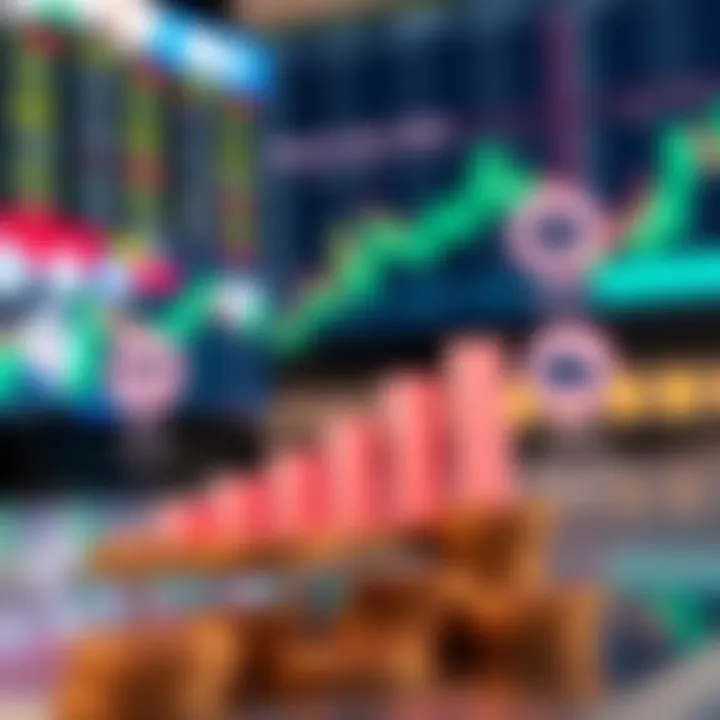 Illustration of cryptocurrency market factors influencing JasmyCoin value with icons representing risks and opportunities