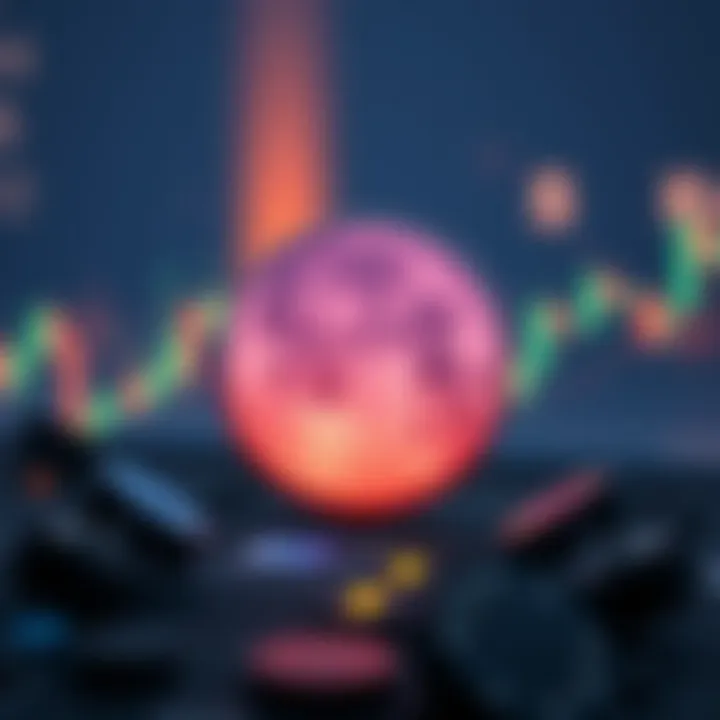 Illustration of factors influencing Luna's value including market dynamics and investor sentiment