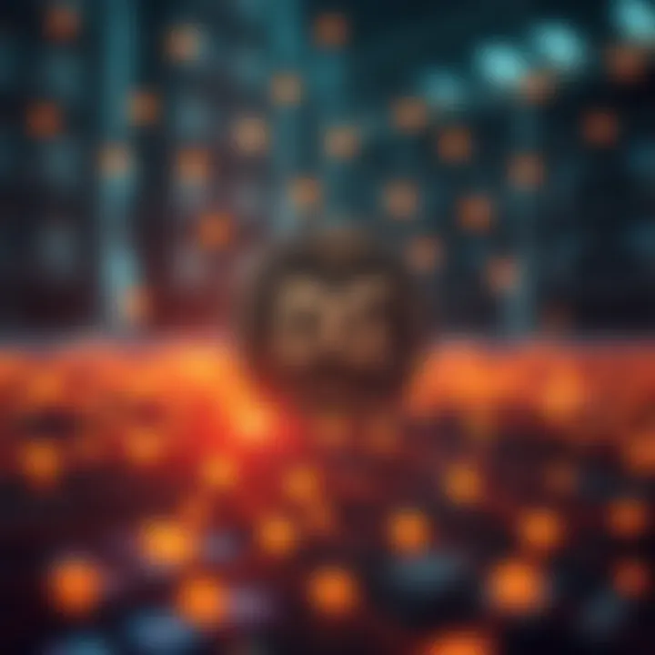 Technological Analysis and Market Influences on OG Fan Token Digital illustration of blockchain network and technology connections behind OG Fan Token