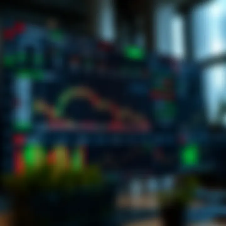 Illustration of a stock trading platform interface displaying various financial data and charts