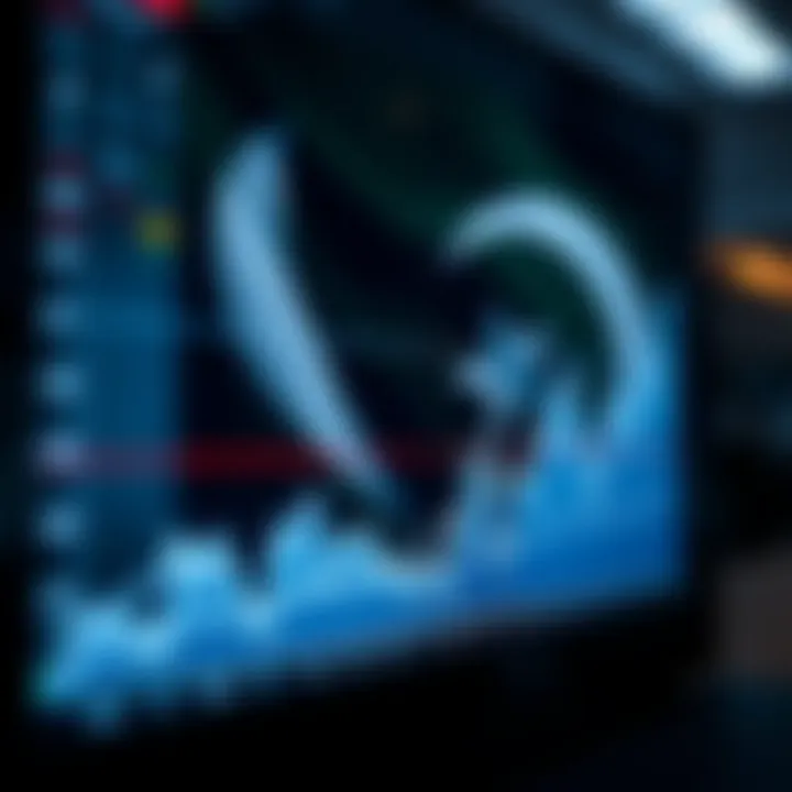 Graph showing upward trends and digital trading charts with Pakistani flag in the background