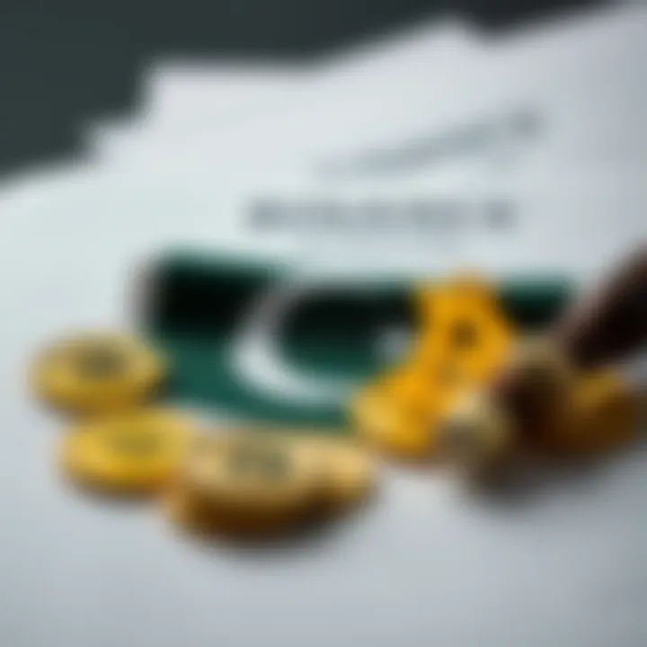 Visual representation of Pakistan's regulatory framework with legal documents and crypto symbols