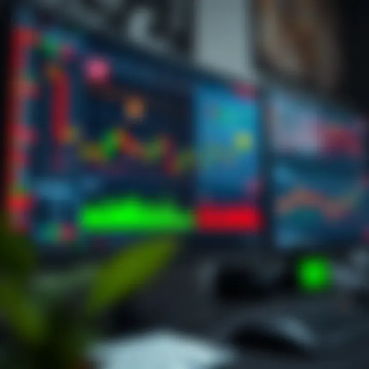 Variety of digital trading tools displayed on a computer screen for market analysis