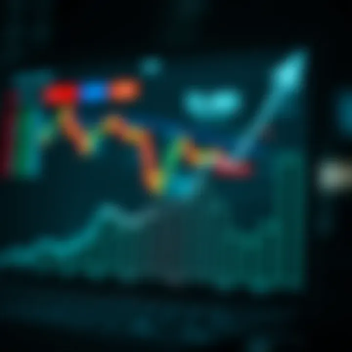 Graph showing upward trend with financial symbols representing online trading in Pakistan
