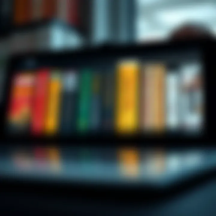 Collection of trading books in PDF format displayed on a digital device screen