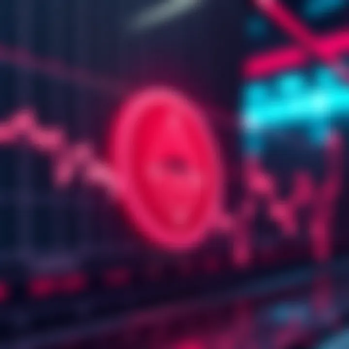 Graph depicting Cardano cryptocurrency's price fluctuations over time with upward and downward trends