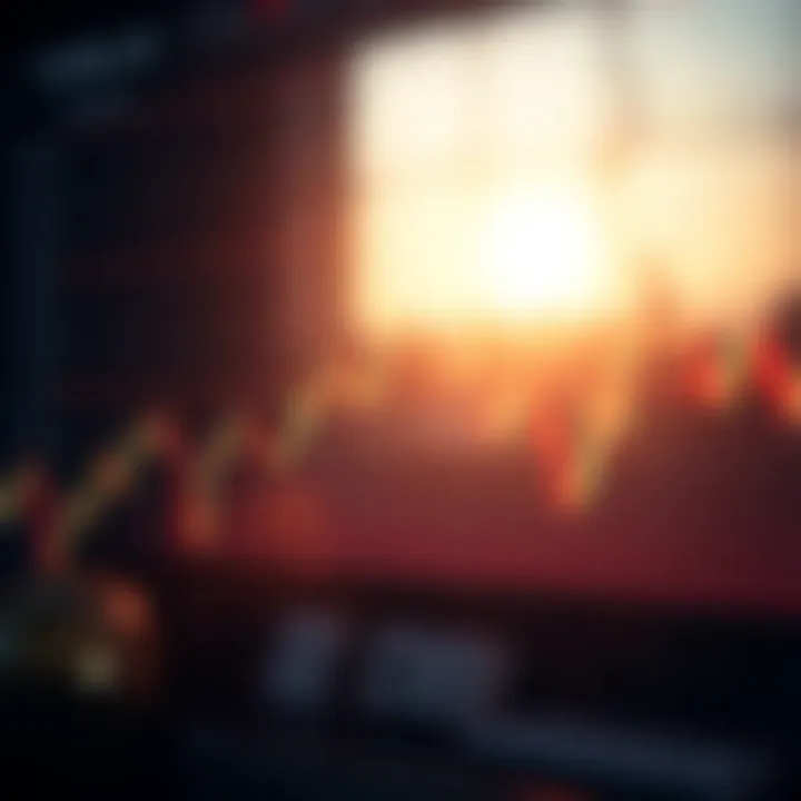 Graph showing Tesla stock price movements with market trend lines