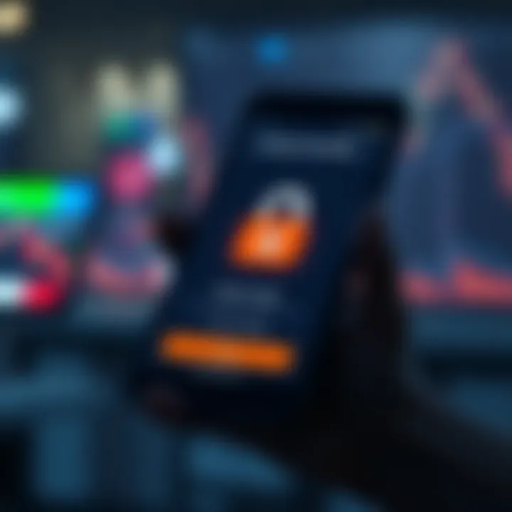 Secure login screen on a smartphone emphasizing security measures in trading applications