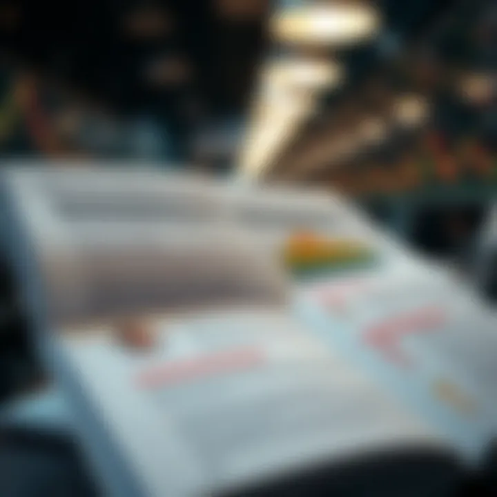 Open PDF guide showing detailed explanations of trading chart patterns for technical analysis
