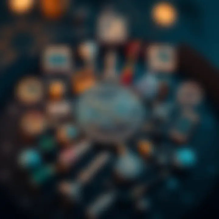 Digital representation of TRX coin surrounded by icons symbolizing adoption and market factors in Pakistan