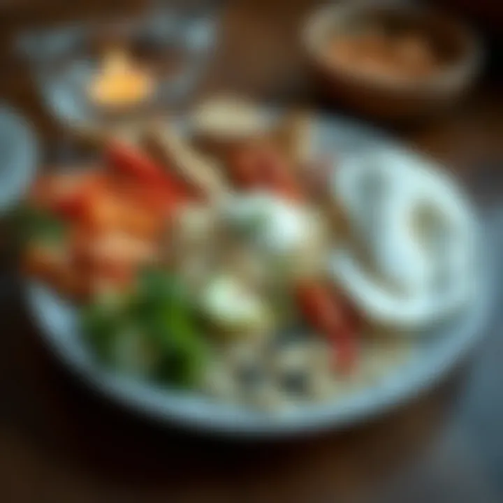 Balanced plate illustrating a nutritious meal with grains, legumes, vegetables, and dairy reflecting local dietary habits