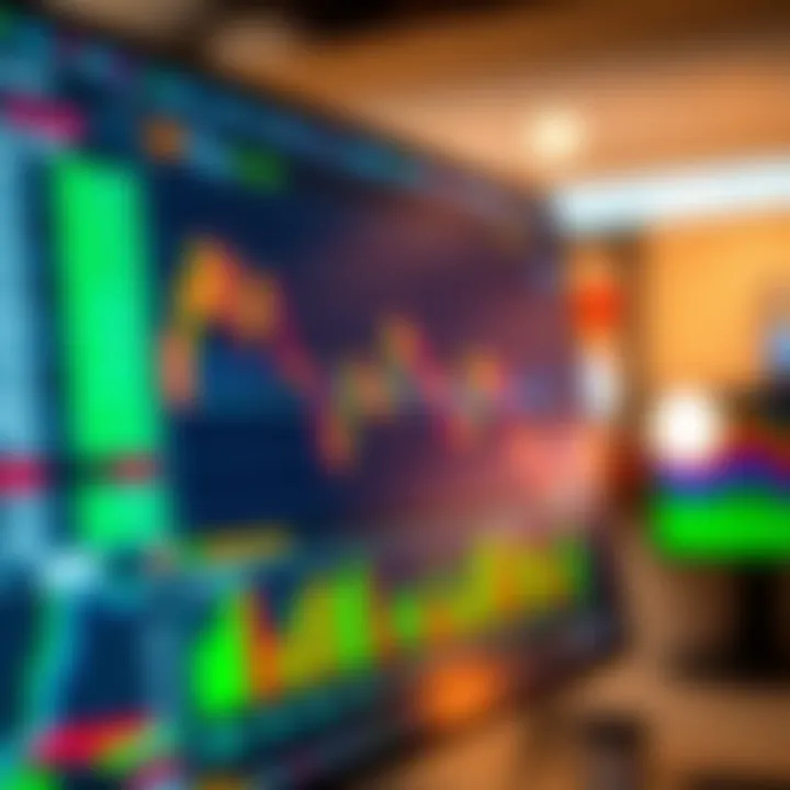 Trading Platform Interface with Simulated Market Data Graph showing trading platform interface with simulated market data