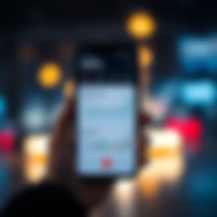 Exness Go Mobile Application Interface Showing Global Market Access Mobile smartphone displaying Exness Go app interface with global financial market charts