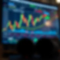 MetaTrader trading platform interface showing forex chart with technical indicators